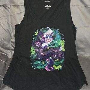Disney Black Tank Top with Ursula Graphic